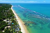 Aerial view of Arraial D'Ajuda beach, Bahia, Brazil