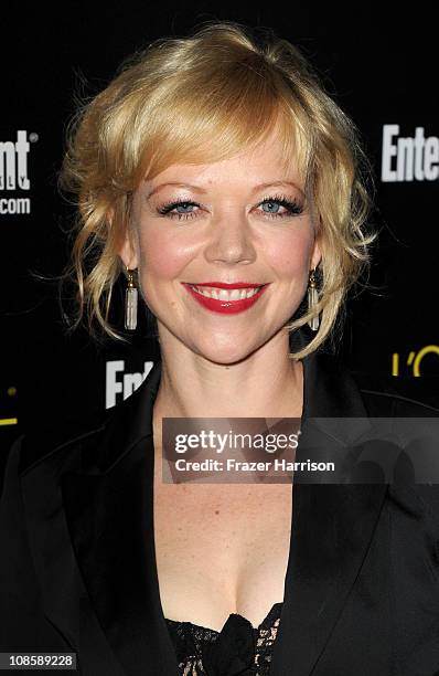 Actress Emily Bergl arrives at Entertainment Weeklys celebration honoring the 17th Annual Screen Actors Guild Awards nominees hosted by Jess Cagle...