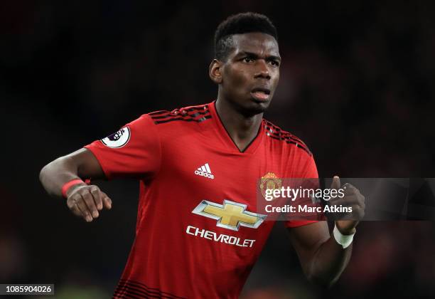 Paul Pogba of Manchester United during the Premier League match between Cardiff City and Manchester United at Cardiff City Stadium on December 22,...