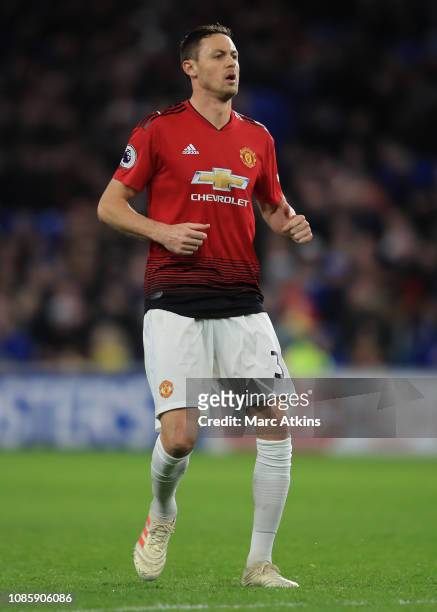 Nemanja Matic of Manchester United during the Premier League match between Cardiff City and Manchester United at Cardiff City Stadium on December 22,...