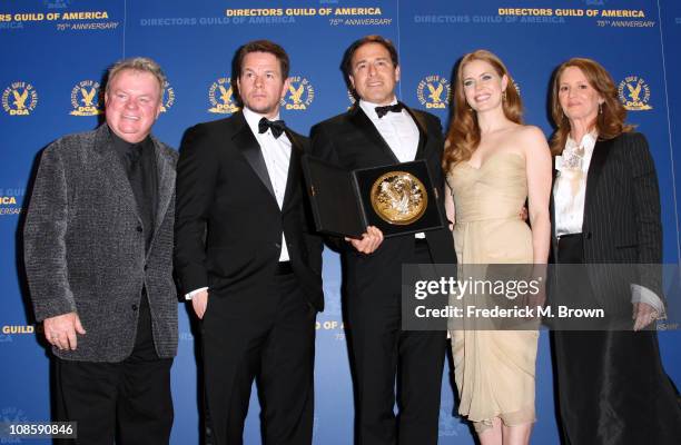 Actors Jack McGee, Mark Wahlberg, Director David O. Russell, recipient of the Feature Film Nomination Plaque for "The Fighter", actresses Amy Adams...