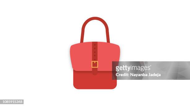 ladies handbag vector icon - handbag vector stock illustrations