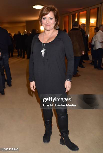 Muriel Baumeister during the 'Hase Hase' theatre premiere at Komoedie am Kurfuerstendamm at Schillertheater on January 20, 2019 in Berlin, Germany.