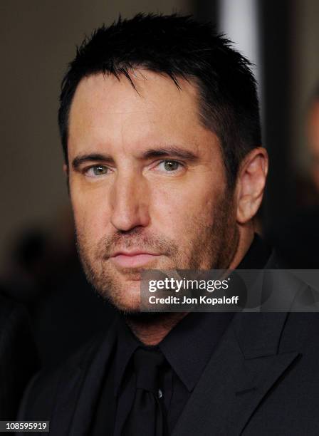 Musician Trent Reznor arrives at the 63rd Annual DGA Awards at the Grand Ballroom at Hollywood & Highland Center on January 29, 2011 in Hollywood,...