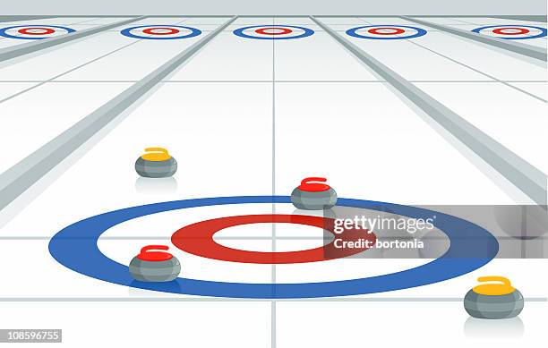 curling rink - curling sport stock illustrations