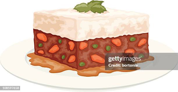 shepherd's pie - cottage pie stock illustrations