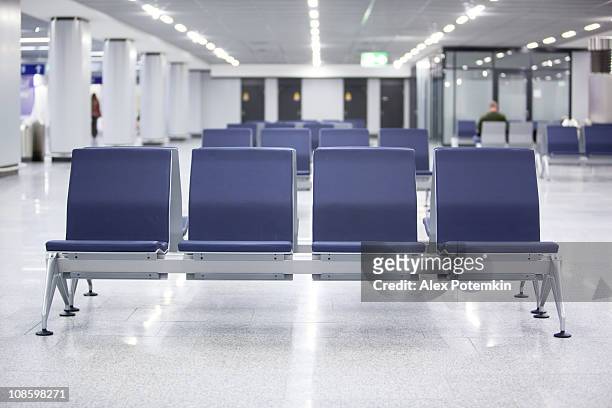 airport lounge in frankfurt - empty seat bildbanksfoton och bilder