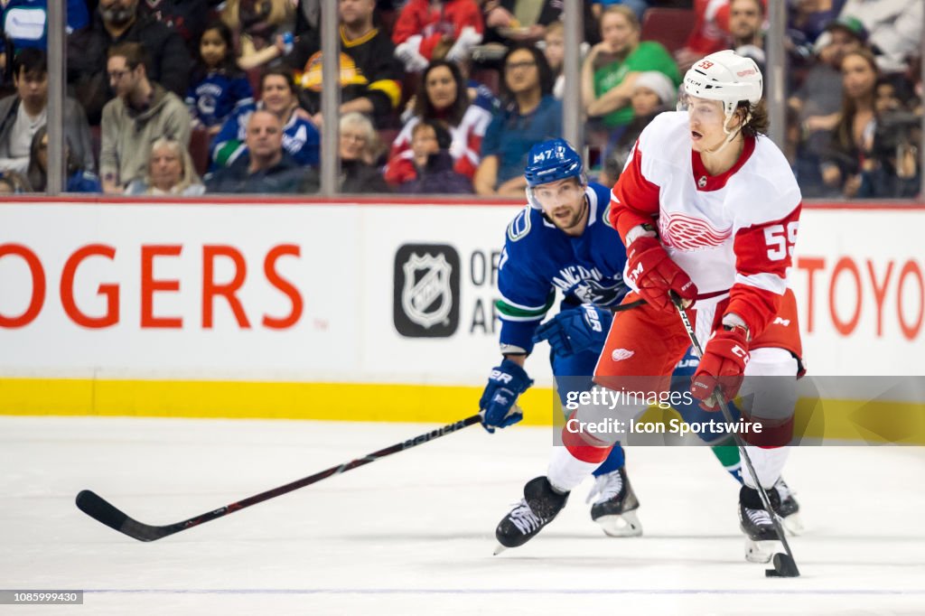 NHL: JAN 20 Red Wings at Canucks