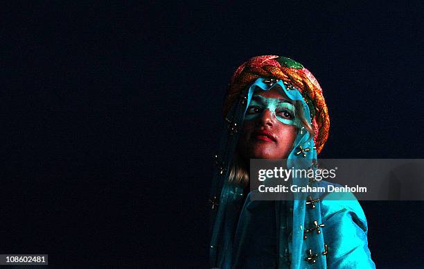 Performs on stage during the Big Day Out Festival at Flemington Racecourse on January 30, 2011 in Melbourne, Australia.