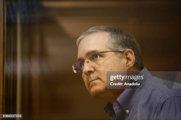 Paul Whelan, charged with espionage, arrives for his trial at a court in Moscow, Russia on January 22, 2019.