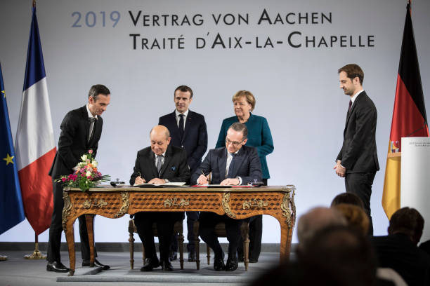 DEU: Signing Ceremony Of Aachen Treaty