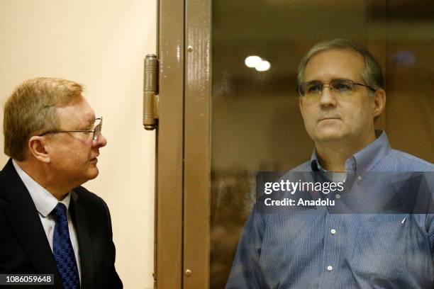 Paul Whelan, charged with espionage, arrives for his trial at a court in Moscow, Russia on January 22, 2019.