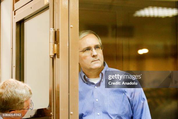 Paul Whelan, charged with espionage, arrives for his trial at a court in Moscow, Russia on January 22, 2019.