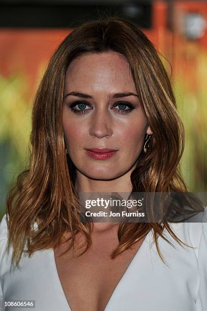 Actress Emily Blunt attends the "Gnomeo & Juliet" premiere at Odeon Leicester Square on January 30, 2011 in London, England.