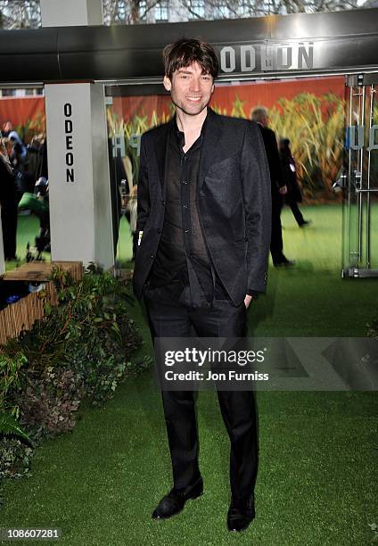 Musician Alex James attends the "Gnomeo & Juliet" premiere at Odeon Leicester Square on January 30, 2011 in London, England.