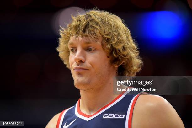 Ron Baker of the Washington Wizards looks on during the second half against the Phoenix Suns at Capital One Arena on December 22, 2018 in Washington,...