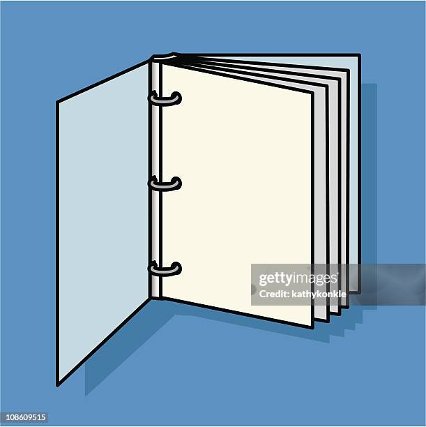 stockillustraties, clipart, cartoons en iconen met three ring binder - ring binder