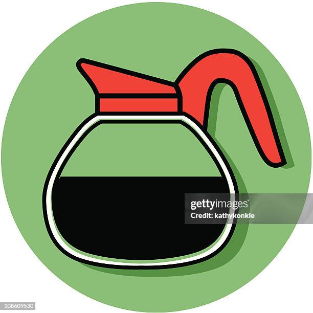 coffee carafe icon - coffee drop stock illustrations