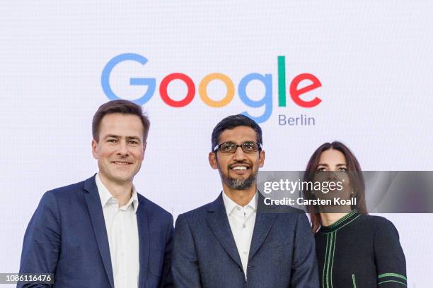 Philipp Justus , Vice President Google Central Europe, Sundar Pichai , CEO of Google and Senior Director Public Policy and Government Relations...