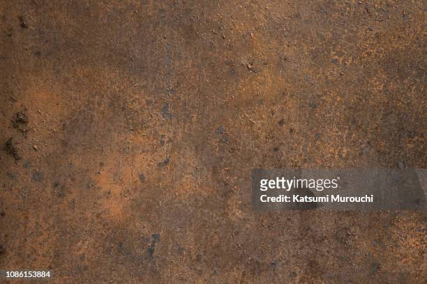 rusty iron plate texture background - rouillé photos et images de collection