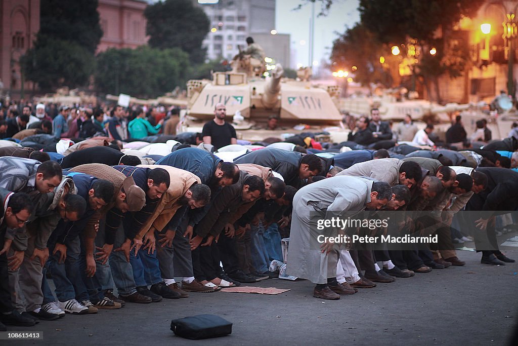 Anti Government Protesters Take To The Streets In Cairo