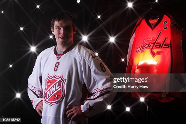 Alexander Ovechkin of the Washington Capitals for Team Staal poses for a portrait before the 58th NHL All-Star Game at RBC Center on January 30, 2011...