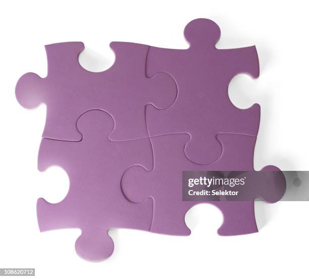 jigsaw puzzle - puzzle 4 puzzle pieces stock pictures, royalty-free photos & images