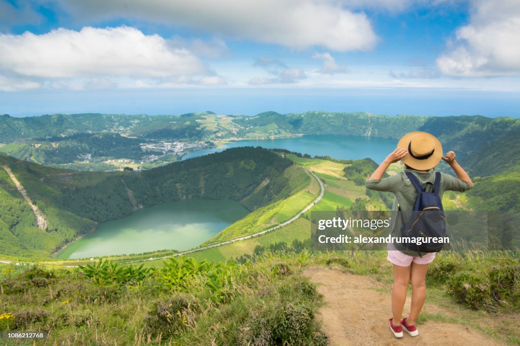 See der sieben Städte - Lagoa Das Sete Cidades-Insel Sao Miguel, Azoren, Portugal