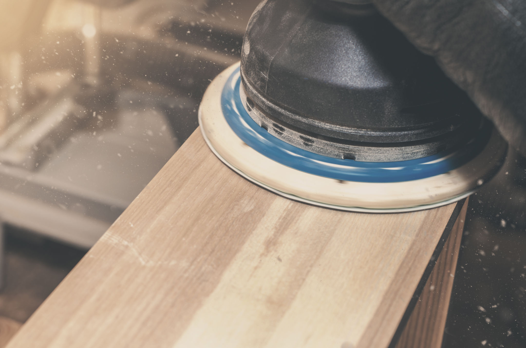 sanding wood