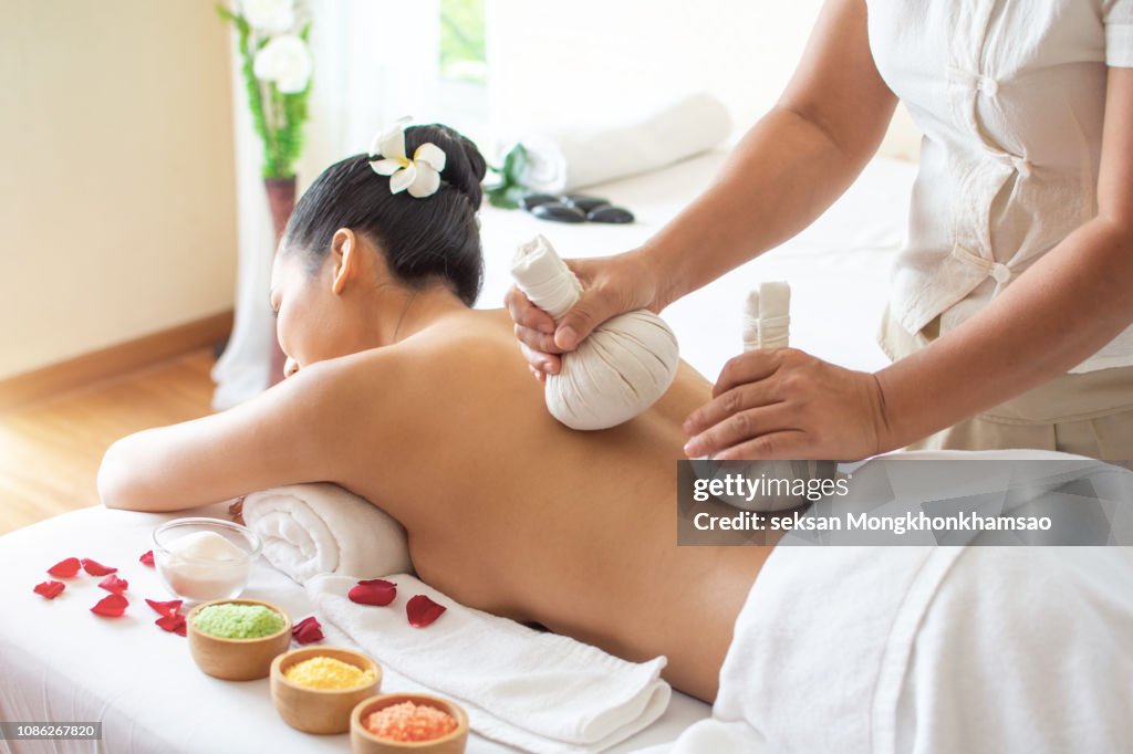 Herbal Massage in a spa