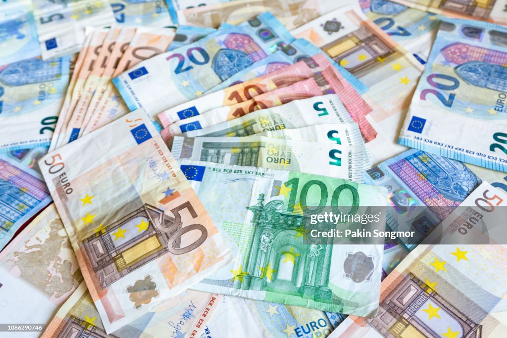 Euro banknotes