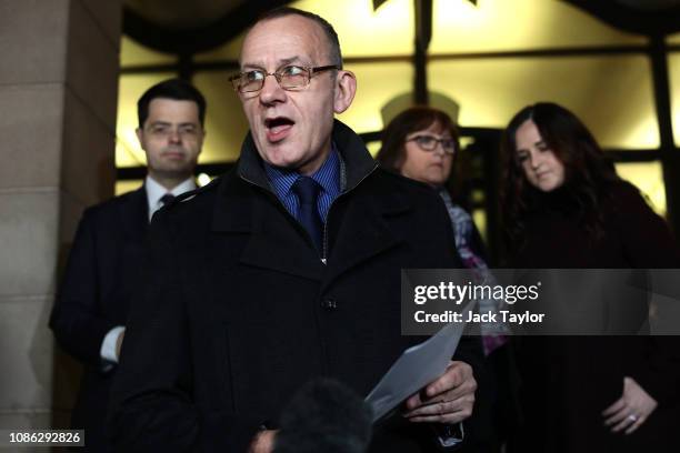 Father of Charlotte Brown, Graham, is joined by MP for Old Bexley and Sidcup James Brokenshire, mother Roz Wickens and sister Katie Brown as he gives...