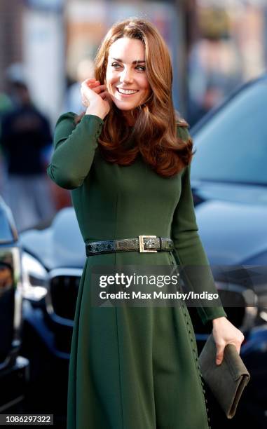 Catherine, Duchess of Cambridge visits Family Action to launch a new national support line on January 22, 2019 in Lewisham, England. Family Action,...