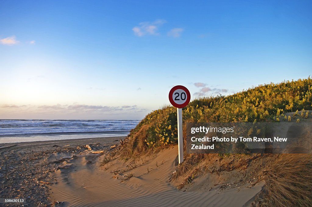 Go slowly on the beach