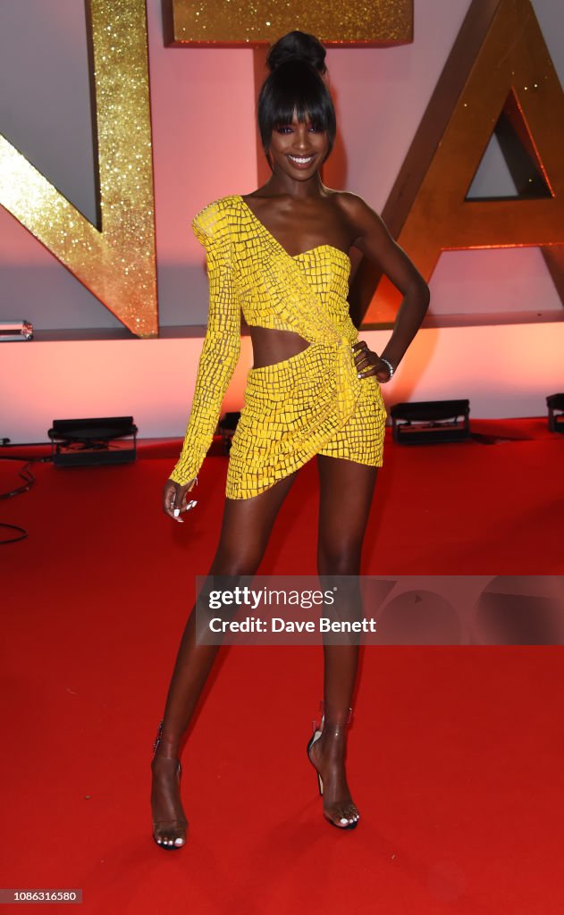Leomie Anderson attends the National Television Awards held at The O2