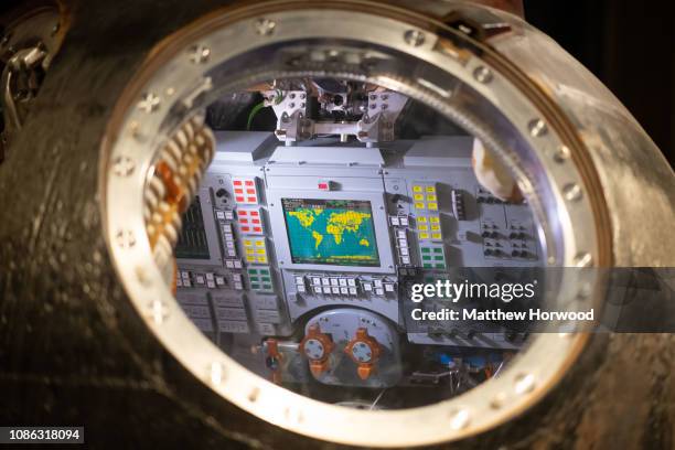 General view of Tim Peake’s 2019s Soyuz TMA-19M space capsule which transported the British astronaut to the International Space Station in 2015 on...