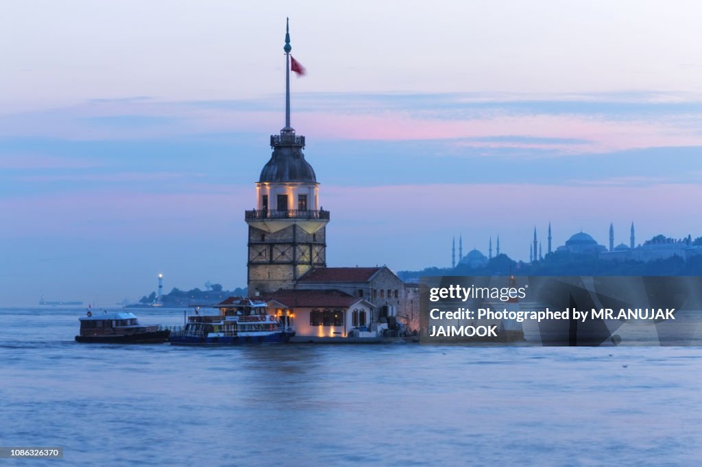 Maiden Tower in Istanbul, Turkey