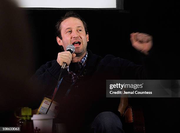 Sundance Programmer Trevor Groth speaks during the Film Church Panal on January 30, 2011 in Park City, Utah.