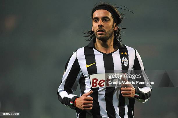 Jorge Martinez of Juventus FC looks on during the Tim Cup match between Juventus FC and AS Roma at Olimpico Stadium on January 27, 2011 in Turin,...