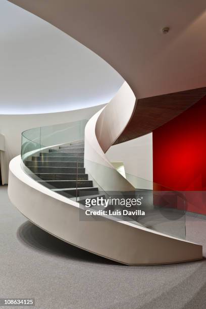 Inside the Oscar Niemeyer International Cultural Centre in Aviles, Spain, 20th January 2011.