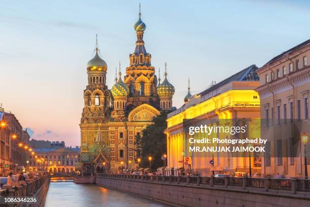 church of the savior on blood at st.petersburg, russia - st petersburg russia 個照片及圖片檔