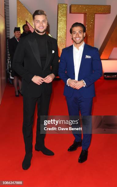 Chris Hughes and Kem Cetinay attend the National Television Awards held at The O2 Arena on January 22, 2019 in London, England.