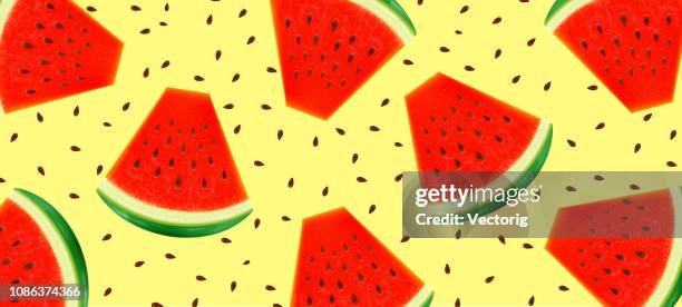 watermelon slice - melon slice stock illustrations
