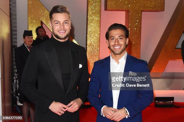 Chris Hughes and Kem Cetinay attend the National Television Awards held at The O2 Arena on January 22, 2019 in London, England.