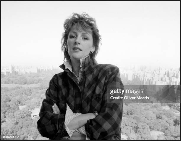 Portrait of American actress Bonnie Bedelia while posing in Manhattan, overlooking Central Park, New York, mid 1980s. Photo by Oliver Morris/Getty...