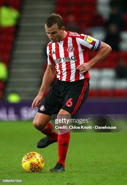 Lee Cattermole of Sunderland AFC during the Checkatrade Trophy match between Sunderland and Manchester City U21 at The Stadium of Light on January...