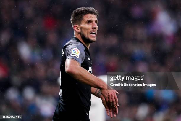 Daniel Carrico of Sevilla FC during the La Liga Santander match between Real Madrid v Sevilla at the Santiago Bernabeu on January 19, 2019 in Madrid...