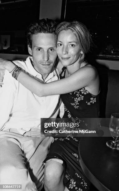 Marlon Richards and Lucie de la Falaise pose for a portrait at a party for "Cheap Date" magazine in June 1999 at Don Hill's in New York City, New...