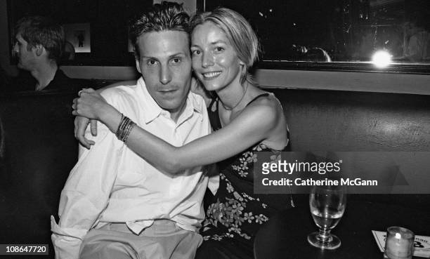 Marlon Richards and Lucie de la Falaise pose for a portrait at a party for "Cheap Date" magazine in June 1999 at Don Hill's in New York City, New...
