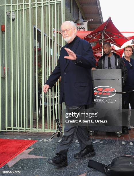 Composer John Williams attends the ceremony honoring Maestro Gustavo Dudamel with a Star on the Hollywood Walk of Fame on January 22, 2019 in...